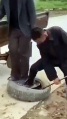 اصابات العمل غباء .. قطع الخلف | work injuries