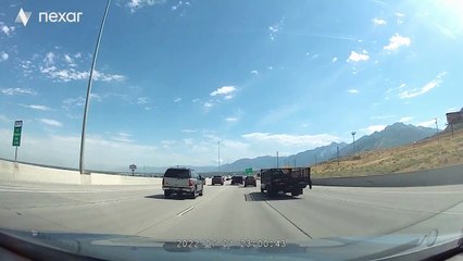 Truck Tire Pops off at an Unfortunate Time