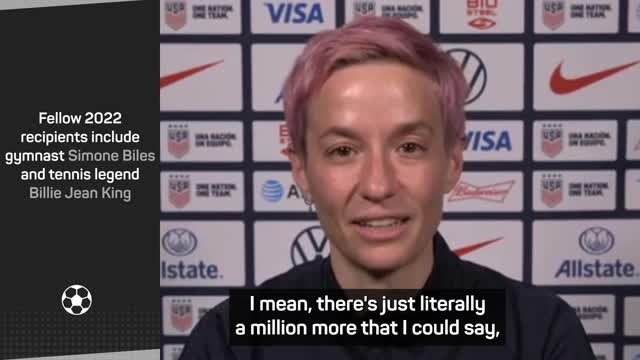 Rapinoe credits trailblazers for Medal of Freedom award