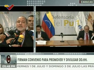 Defensoría del Pueblo y Defensa Pública firman convenio para promover y divulgar los DD.HH.