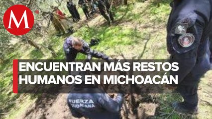 Descargar video: Aumentan a 22 los cuerpos hallados en fosas clandestinas de Villamar, Michoacán