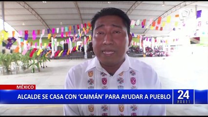 México: Alcalde de San Pedro de Huamelula se casa con caimán