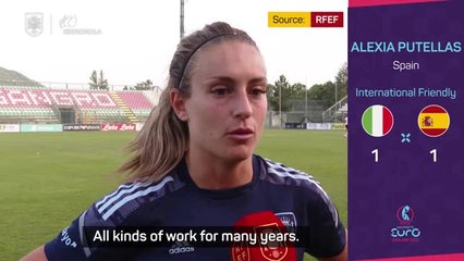 Скачать видео: Putellas delighted to reach 100 caps with Spain