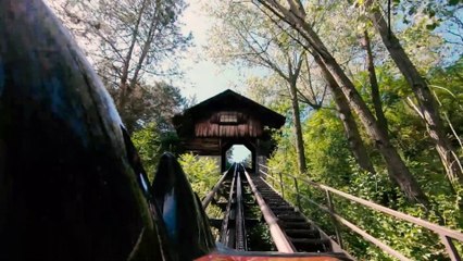 Dragon Mountain Roller Coaster (Marineland Theme Park - Niagara Falls, Ontario) - Front Row Roller Coaster POV Video