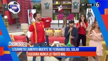 Andrea Legarreta lamenta el fallecimiento de Fernando del Solar