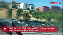 Tırın altında kalmaktan son anda kurtuldular