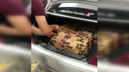 Camında "Düzelicez İnşallah be" yazan araçla kaçak içki taşırken yakalandı