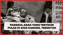 Panggul Anak yang Tertidur Pulas di Atas Karung, Ibu Pemulung Ini Bikin Warganet Terenyuh