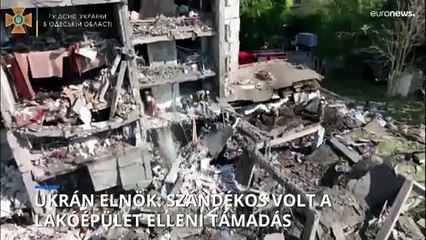 Zelenszkij: szándékos volt a lakóépület elleni orosz rakétatámadás