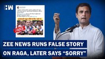 Zee News Falsely Claims Rahul Gandhi Called Udaipur Accused Children, Then Says Sorry