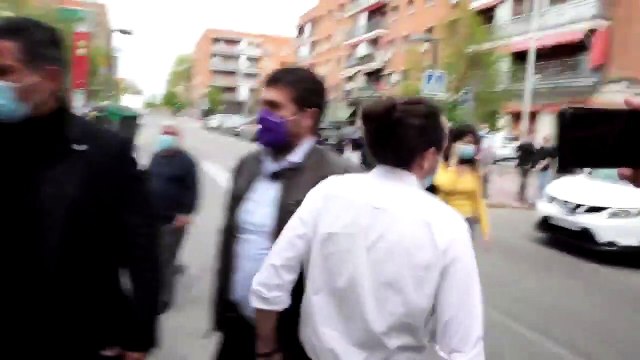 Escrache a Pablo Iglesias en Coslada