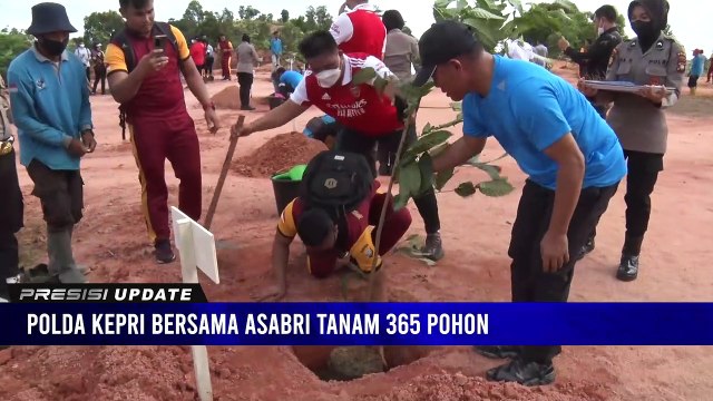 365 Pohon Ditanam Di Polda Kepri Dalam Rangka Hari Bhayangkara Ke-76 Tahun 2022