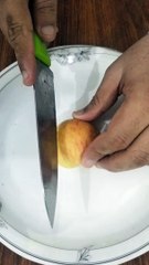 Amazing apple fruit cutting skill.