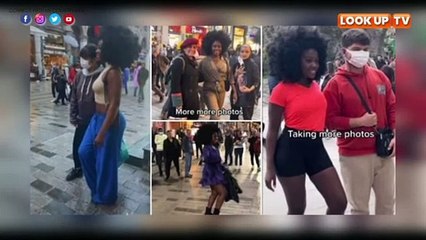 BLACK LADY IN TURKEY BECOMES A CELEBRITY FOR HER LONG HAIR