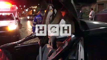 Conductor perece tras brutal impacto con poste en La Granja #MóvilTGU