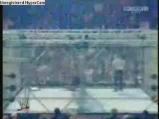 Jeff Hardy dives off steel cage