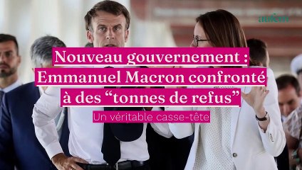 Nouveau gouvernement : Emmanuel Macron confronté à des “tonnes de refus”