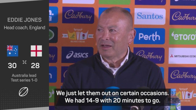 Jones suggests referee 'evened up' England defeat to Australia