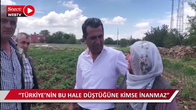 Elindeki tek yumurtayı gösterip böyle dert yandı: Yumurta ile öğün geçireceğiz, Tayyip bizi böyle hallere düşürdü