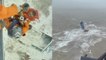 Helicopter rescue after typhoon splits vessel in two