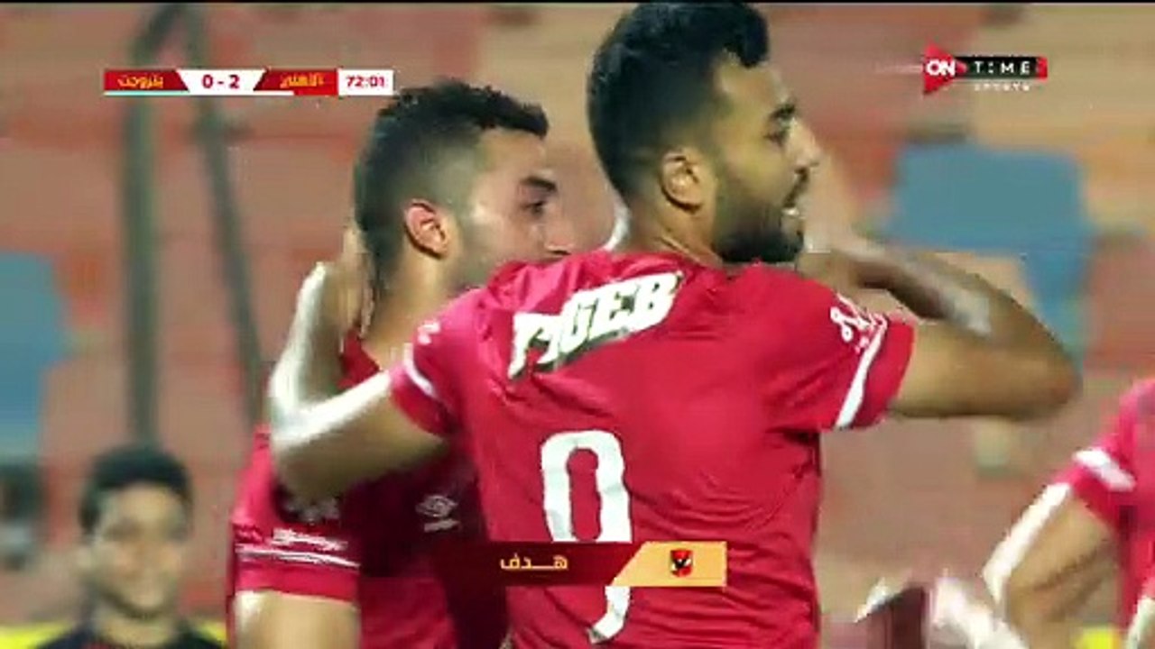 محمد عبد المنعم يسجل الهدف الثانى للأهلى فى مرمى بتروجت