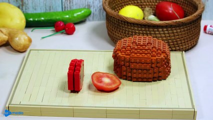 Lego MUKBANG Purple Food  편의점에서 보라색 음식 먹기 - 스톱모션 요리 & Lego ASMR