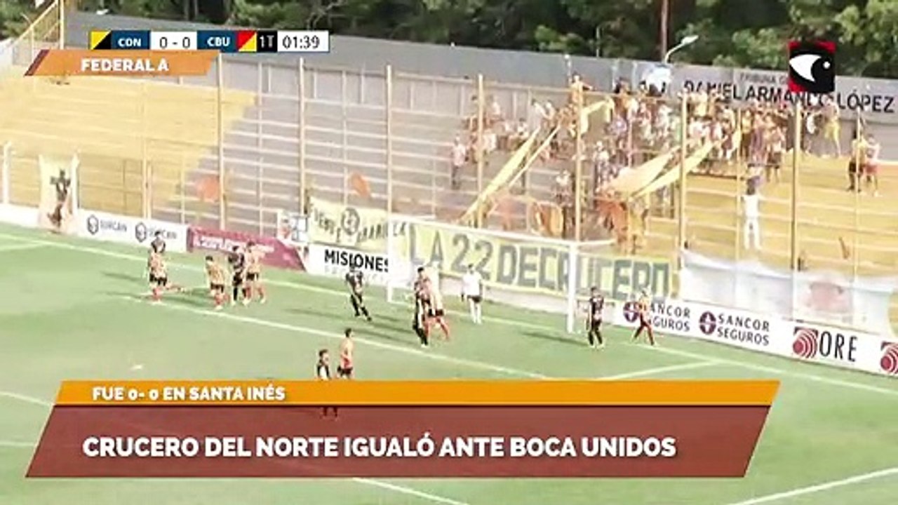 Crucero del Norte igualó ante Boca Unidos