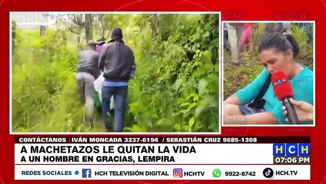 A machetazos le quitan la vida a una persona en Gracias, Lempira