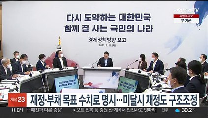 재정·부채 목표 수치로 명시…미달시 재정도 구조조정