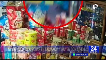 SJL: menores de 10 y 14 años ingresan a minimarket y roban en manada
