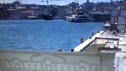 İstanbul Boğazı’ndaki vapur kazası kamerada