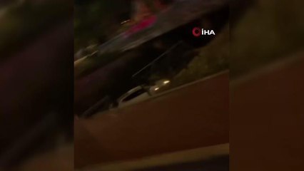 Kontrolden çıkan cip dereye böyle uçtu