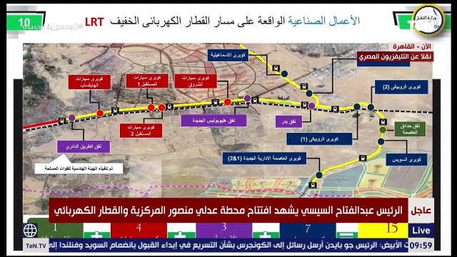الرئيس السيسي يستمع لشرح مفصل من وزير النقل عن القطار الكهربائي الخفيف