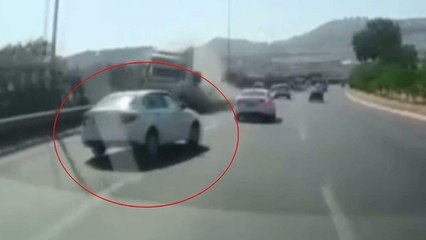 TIR'ın altında kalmaktan son anda kurtulan sürücü: Yaşam ile ölüm arasında gidip geldim
