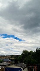Avro Lancaster flying over Stocksbridge, Sheffield,  2nd July 2022