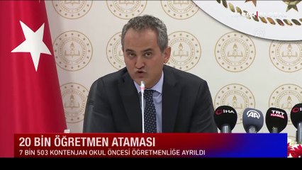 20 bin öğretmen ataması: Taban puanlar ve kontenjan listesi açıklandı