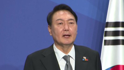 尹, 나토 소회 "국제정치 더욱 실감"...동포간담회서 눈시울 붉히기도 / YTN