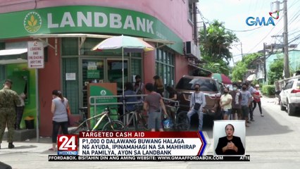 P1,000 o 2 buwang halagang ayuda, ipinamahagi na sa mahihirap na pamilya | 24 Oras Weekend