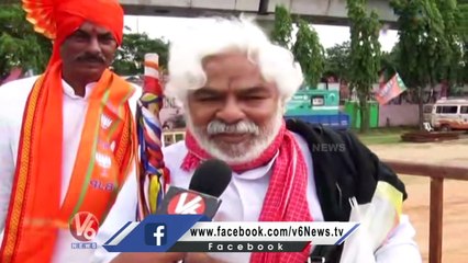 I Came For Only Modi Speech Not For Party, Says Folk Singer Gaddar _ Modi Public Meeting  | V6 News (1)