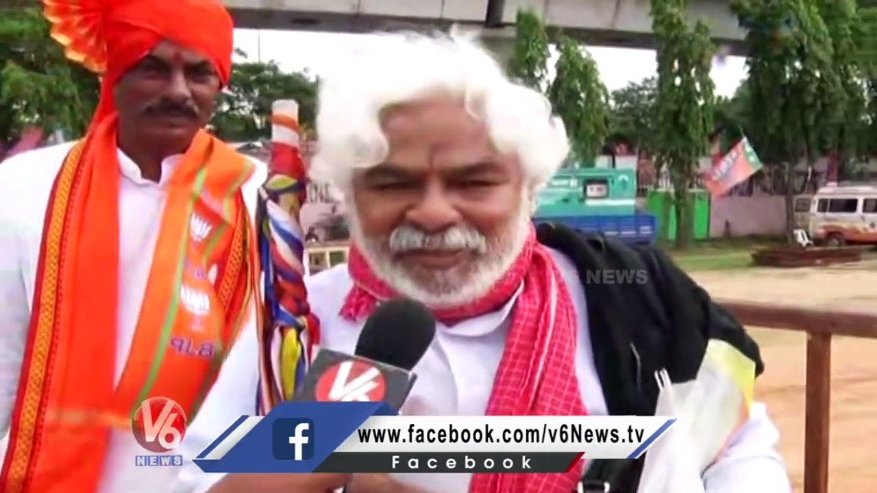 I Came For Only Modi Speech Not For Party, Says Folk Singer Gaddar _ Modi Public Meeting  | V6 News (1)