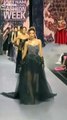 Hoa hậu Khánh Vân tinh tế khi đá váy về phía trước để nhường đường cho các người mẫu phía sau