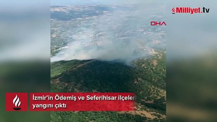 İzmir’de iki orman yangını! Müdahale sürüyor