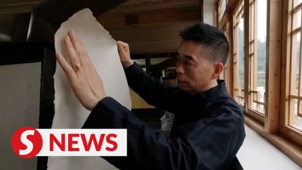 Man devoted to promoting ancient technique in papermaking