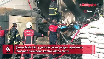 İş yerinde çıkan yangın apartmanı sarmadan kontrol altına alındı