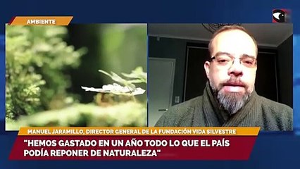 "Hemos gastado en un año lo que el país podía reponer en naturaleza"