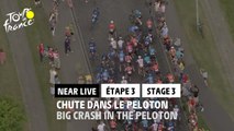 Grosse chute dans le peloton / Big Crash in the Peloton - Near Live - Étape 3 / Stage 3 - #TDF2022