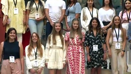 La princesa Leonor y la infanta Sofía acaban su primera visita oficial a Girona