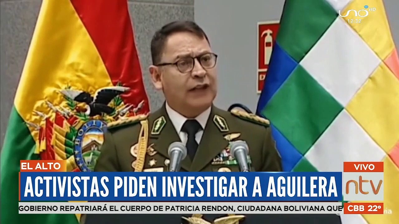 Activistas de la ciudad de El Alto piden investigar al ex comandante general Jhonny Aguilera por posibles nexos con el narcotráfico. 
