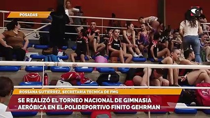 Se realizó el torneo nacional de gimnasia aeróbica en el polideportivo Finito Gehrman