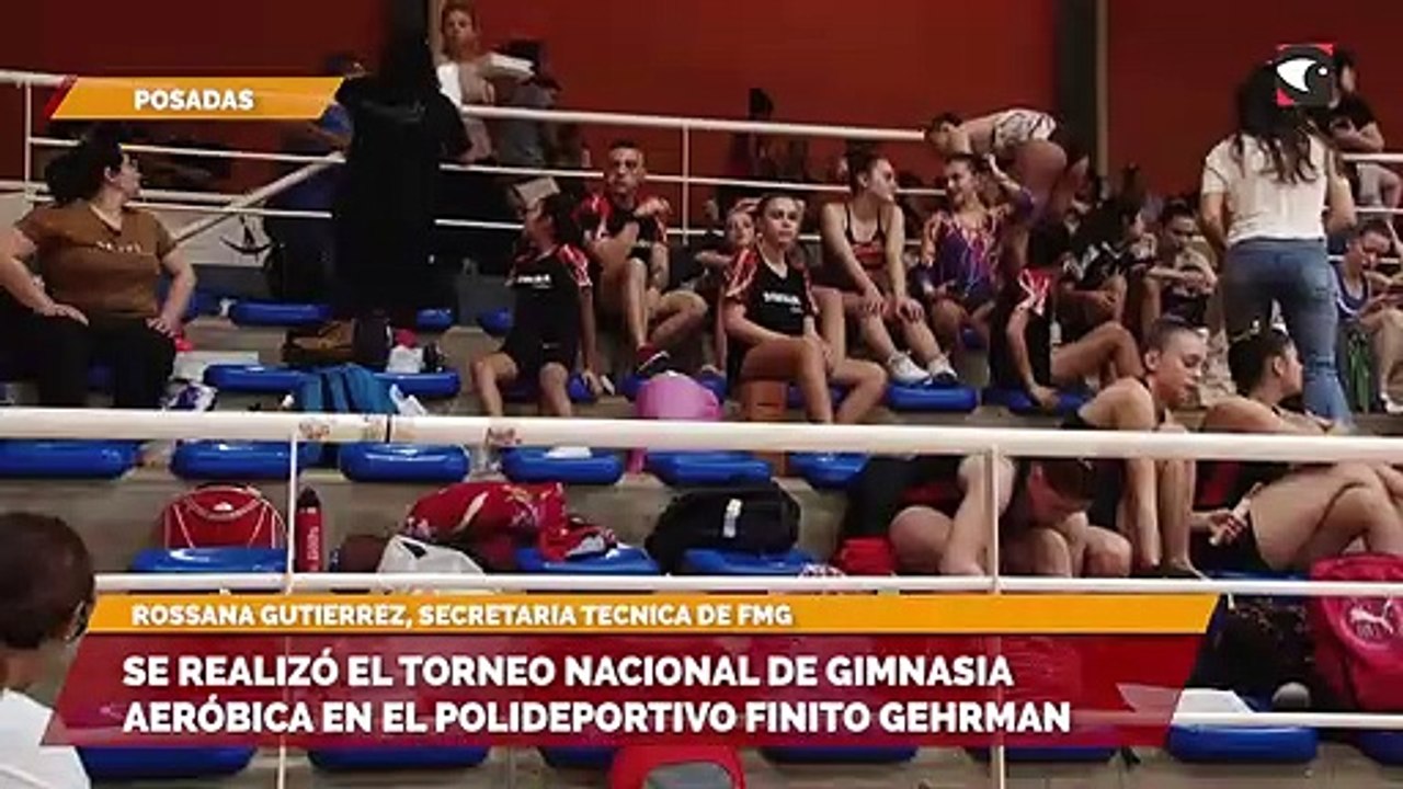 Se realizó el torneo nacional de gimnasia aeróbica en el polideportivo Finito Gehrman